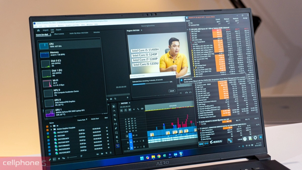 AI trên laptop Gigabyte Aero X16 EG61H-X161VH93VNC64AH Ryzen AI 7