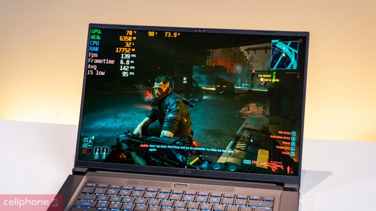 CPU, card đồ hoạ của laptop Gigabyte Aero X16 EG61H-X161VH93VNC64AH Ryzen AI 7