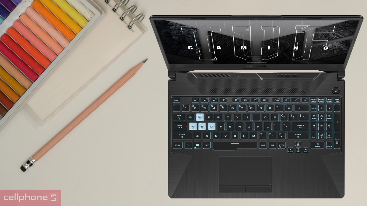 Pin, cổng kết nối của laptop Asus TUF Gaming A15 FA506NCG-HN184W