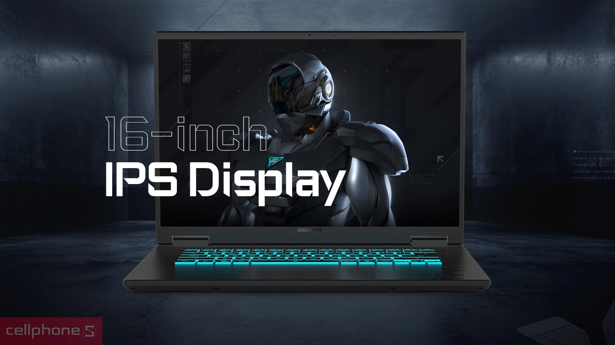 Màn hình, chất lượng hiển thị của laptop Gigabyte Gaming A16 GA6H-CMHI2VN893SH