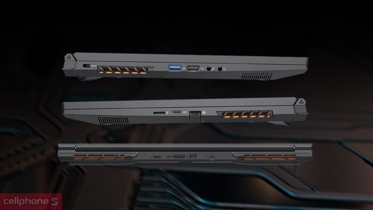 Thời lượng pin, cổng kết nối của laptop Gigabyte G6 MF-H2PH853KH