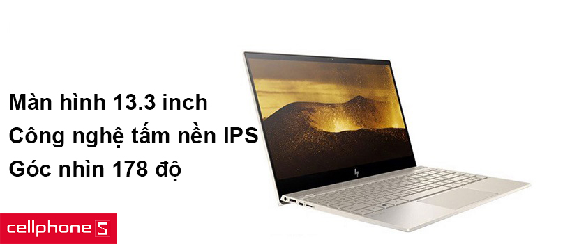 Màn hình 13.3 inch Full HD với tấm nền IPS cho hình ảnh chân thực