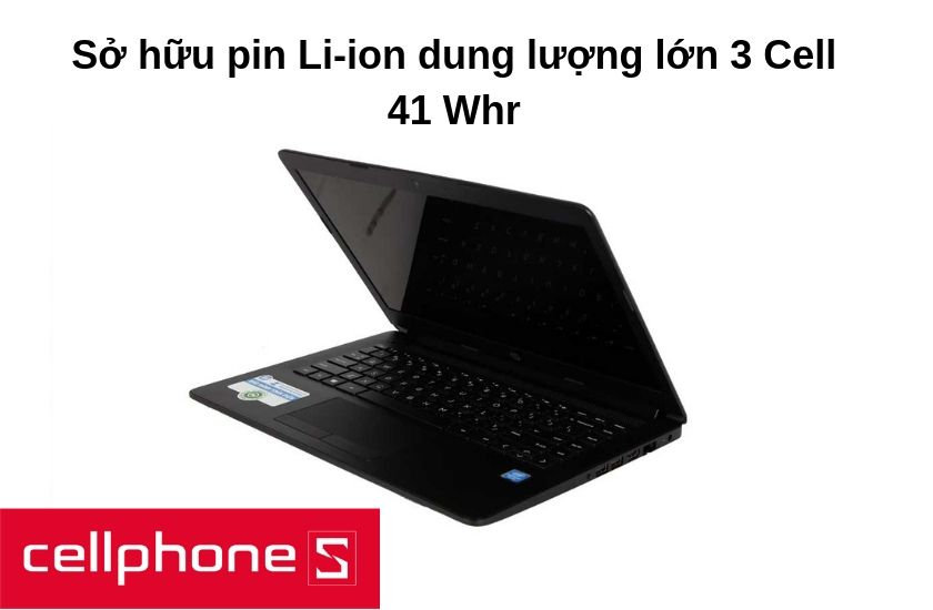Chiếc laptop HP Pavilion 14-ce2039TU với viên pin Li-ion sở hữu dung lượng lớn 3 Cell 41 Whr
