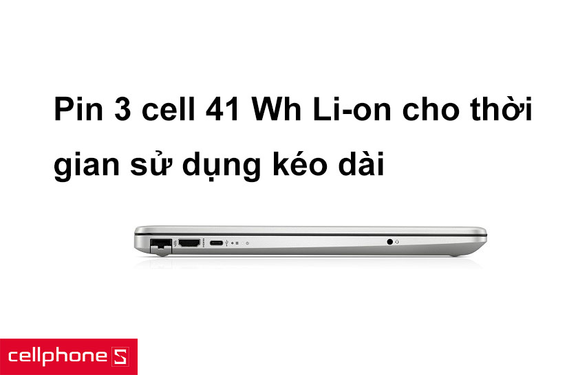 Pin 3 cell 41 Wh Li-on cho thời gian hoạt động kéo dài