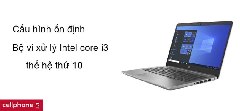 Bộ vi xử lý Intel core i3 thế hệ thứ 10, RAM 4GB