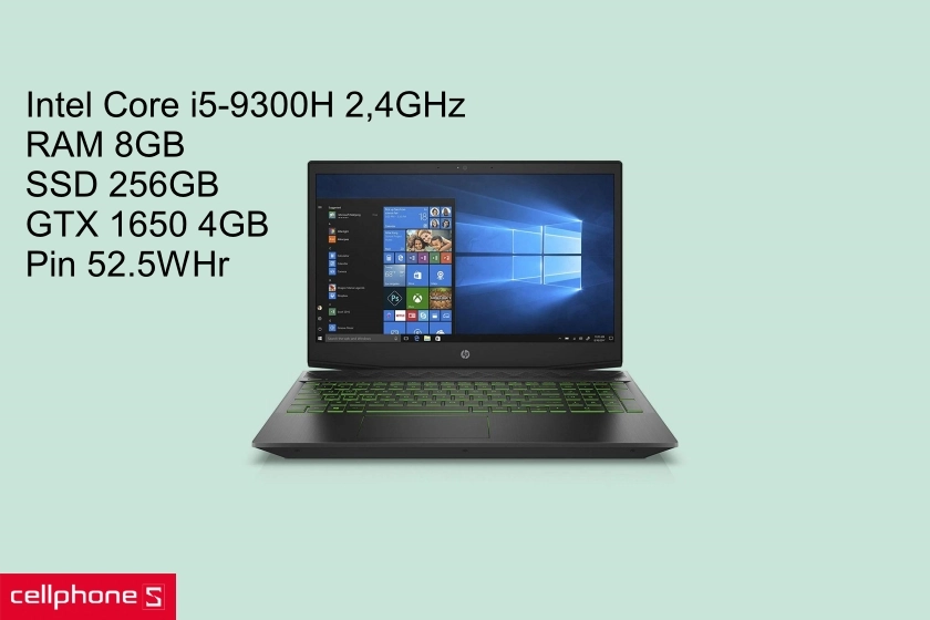 Cấu hình ấn tượng với chip Intel Core i5-9300H