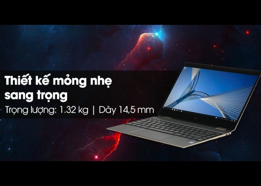Thiết kế mỏng nhẹ với trọng lượng 1.32kg, vẻ ngoài được hoàn thiện từ hợp kim nhôm