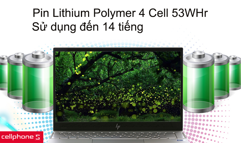 Pin Lithium Polymer 4 Cell 53WHr sử dụng đến 14 tiếng