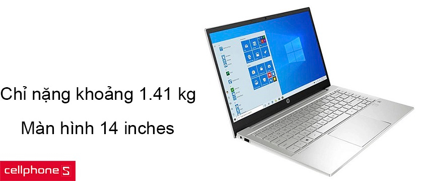 Trọng lượng tương đối nhẹ khi chỉ nặng khoảng 1.41 kg