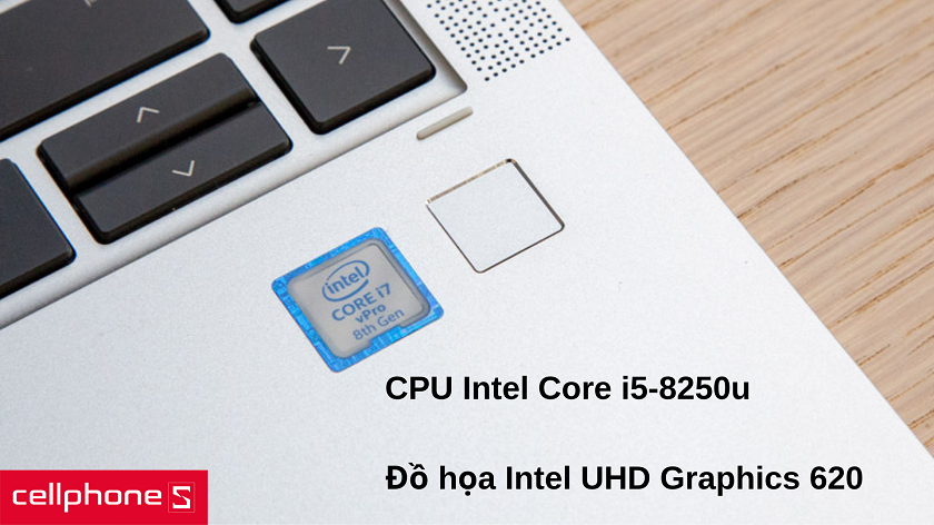 Cấu hình mạnh mẽ với Intel Core i5-8250U, 8GB RAM và hệ điều hành Windows 10 Pro