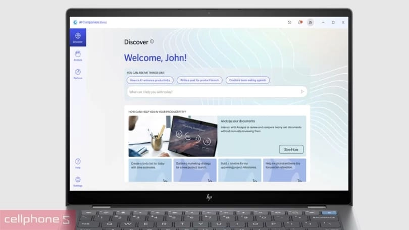 Laptop HP OmniBook được trang bị tính năng AI