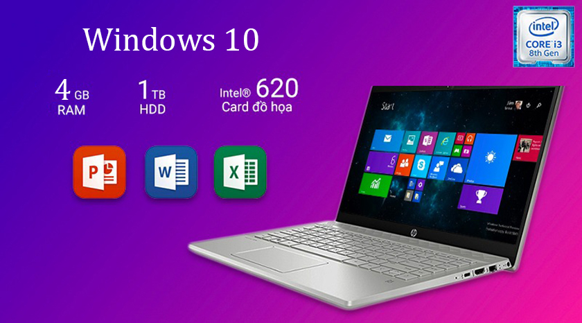 Cấu hình mạnh mẽ với CPU Intel Core i3, RAM 4GB cùng ổ cứng HDD 1TB