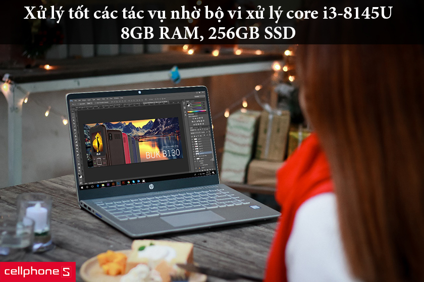 Xử lý tốt các tác vụ nhờ bộ vi xử lý core i3, 8GB RAM, 256GB SSD