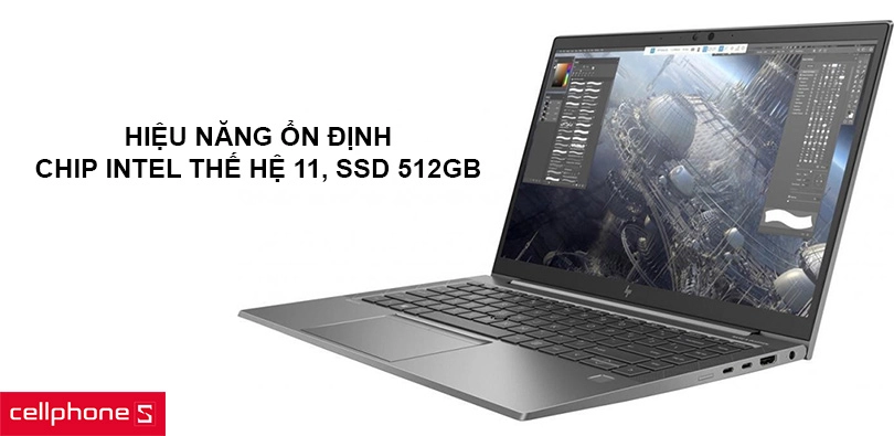 Hiệu năng ổn định với chip Intel thế hệ 11, SSD 512GB