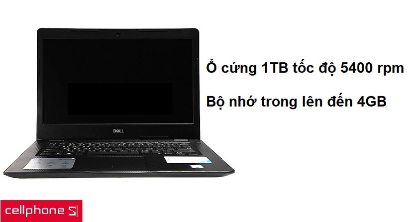 Dung lượng lưu trữ ổ cứng lớn, lên đến 1TB