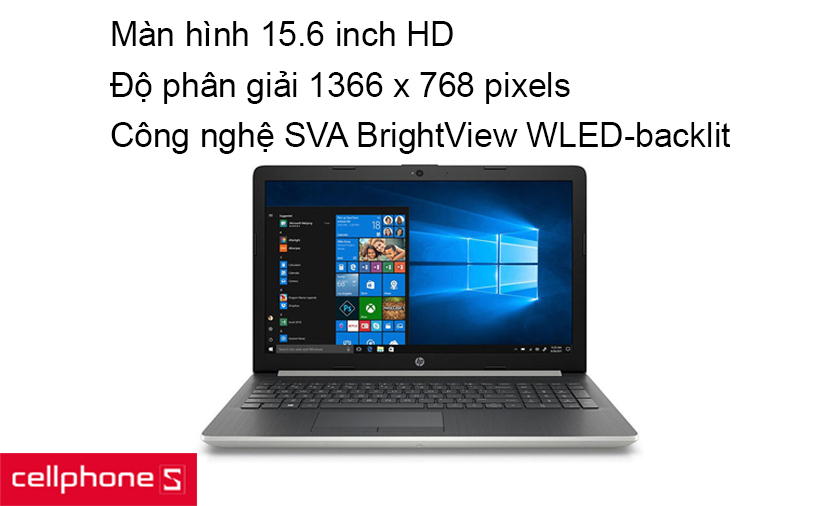 Màn hình 15.6 inch HD và công nghệ SVA BrightView WLED-backlit