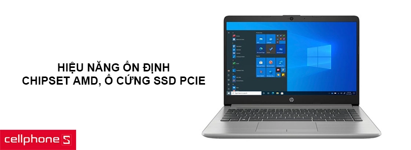 Hiệu năng ổn định với chipset AMD, ổ cứng SSD PCIe