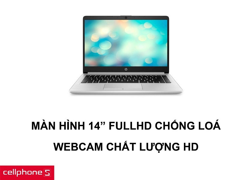 Màn hình 14 inches FullHD, chống loá cùng webcam videocall chất lượng HD