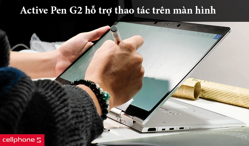 kết hợp với bút cảm ứng