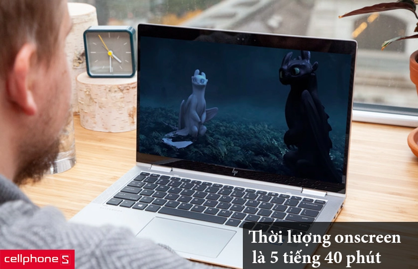 HP EliteBook x360 sử dụng loại pin là loại 4 cell 56.2 Wh và có thể sạc trên 50% chỉ sau 30 phút