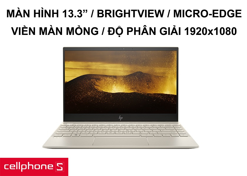 khả năng hiển thị hình ảnh độ phân giải FHD 1920x1080 trên kích cỡ 13.3