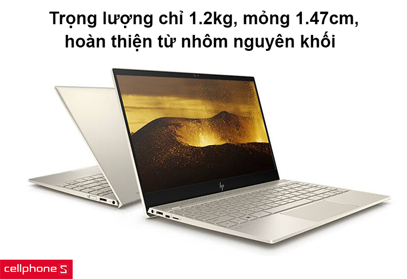 Trọng lượng chỉ 1.2kg, mỏng 1.47 cm, hoàn thiện từ nhôm nguyên khối