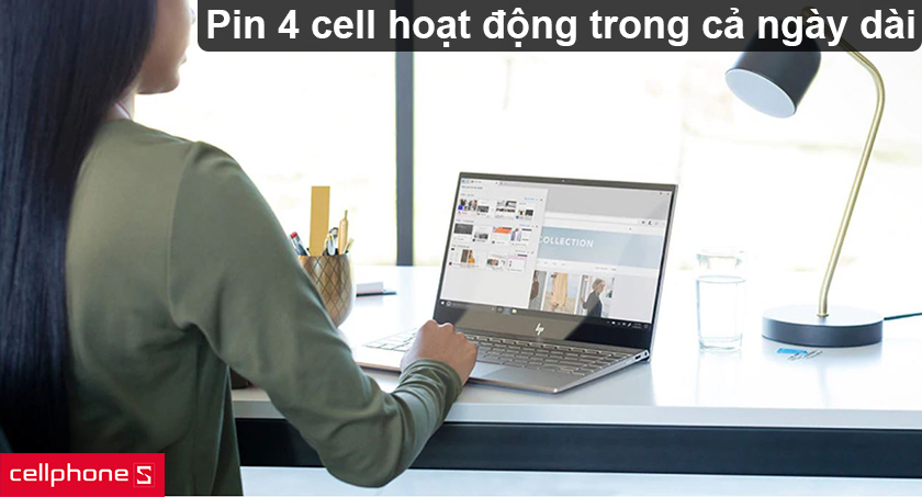 viên pin lớn 4 cell hoạt động trong cả ngày dài