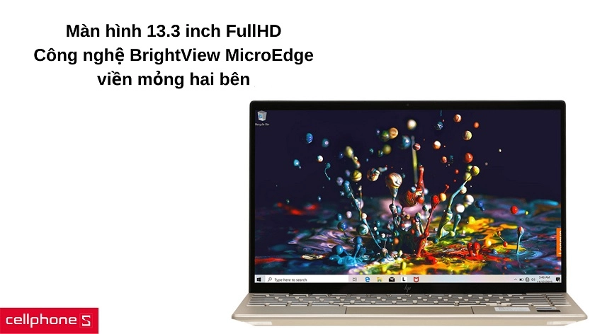 Màn hình 13.3 inch FHD với công nghệ BrightView Micro-Edge