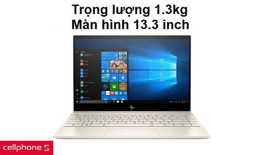 Thiết kế gọn nhẹ chỉ 1.3kg cùng màn hình IPS Full HD 13.3 inch