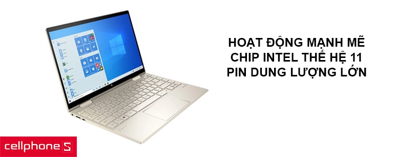 Hoạt động mạnh mẽ với chip Intel thế hệ 11, pin dung lượng lớn