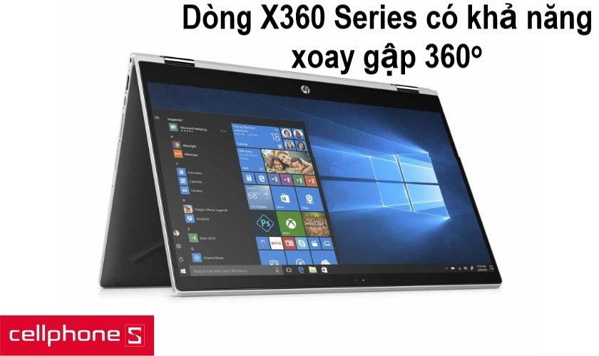  Dòng X360 Series: Với bản lề có khả năng xoay gập ấn tượng lên tới 360 độ