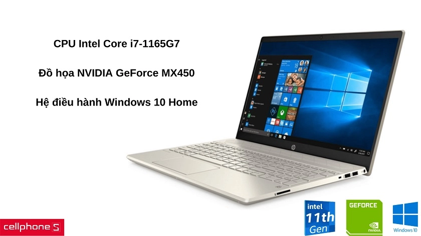 Vi xử lý Intel Core i7-1165G7 mạnh mẽ phục vụ công việc hiệu quả