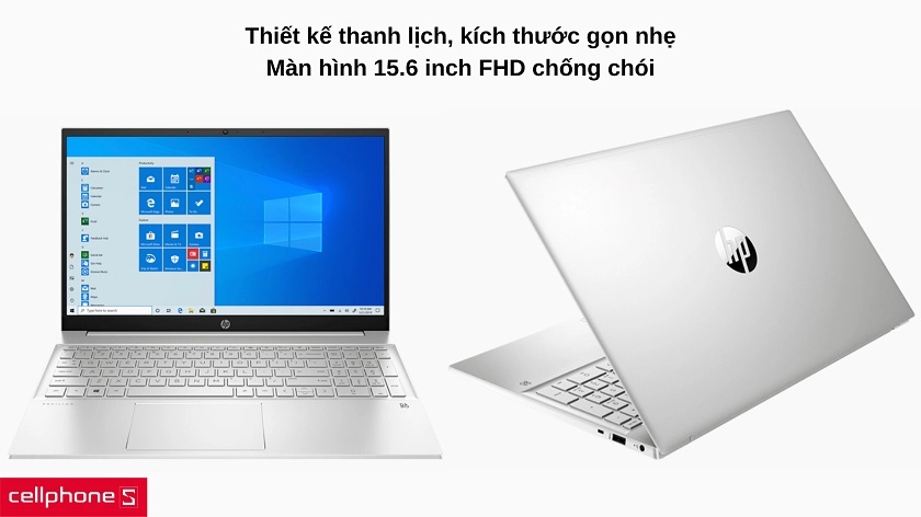 Thiết kế gọn nhẹ với màn hình 15.6 inch Full HD hiển thị sắc nét