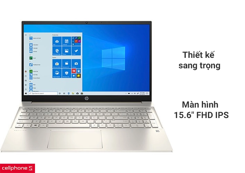 Thiết kế nguyên khối sang trọng, màn hình 15.6" FHD IPS