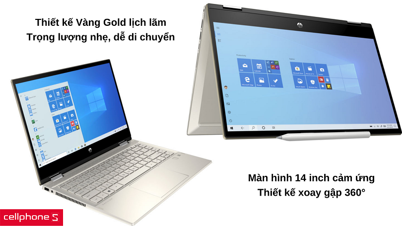 Thiết kế lịch lãm tinh tế, màn hình cảm ứng xoay gập 360 độ