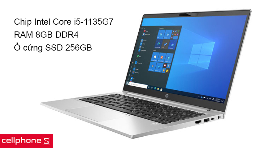 Hiệu năng mạnh mẽ với chip Intel i5 thế hệ 11, RAM 8GB và SSD 256GB tốc độ cao