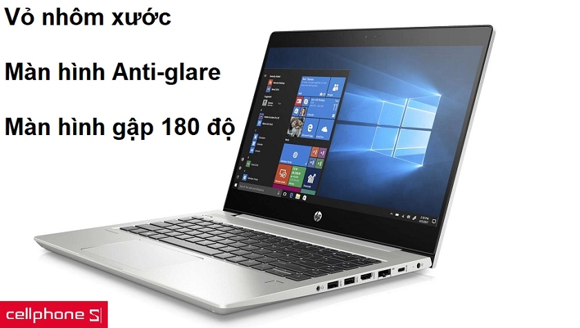 Thiết kế vỏ nhôm xước chống trầy hiệu quả cùng màn hình gập 180 độ