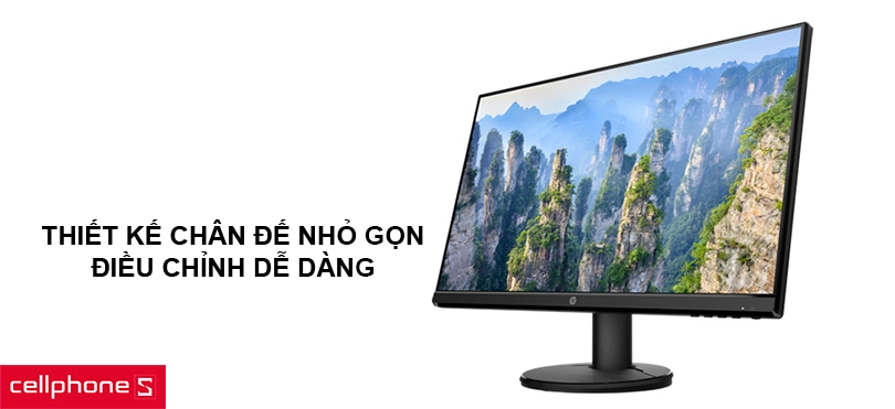 Thiết kế chân đế nhỏ gọn, điều chỉnh dễ dàng