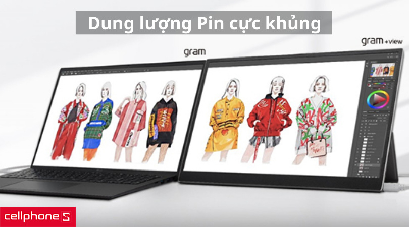 Dung lượng pin LG Gram 2022