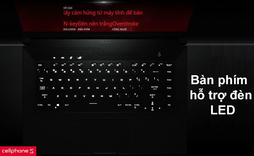 Bàn phím có phím bấm lớn hỗ trợ đèn LED,
