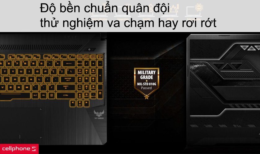 Độ bền chuẩn quân đội với các thử nghiệm nghiêm ngặt