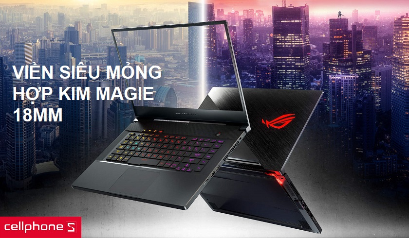 Thiết kế mỏng, trọng lượng chưa đầy 2kg cùng bộ khung kim loại