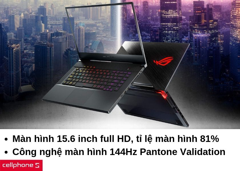 Màn hình 15.6 inch full HD, công nghệ NanoEdge cho viền mỏng và tỉ lệ màn hình lên đến 81%