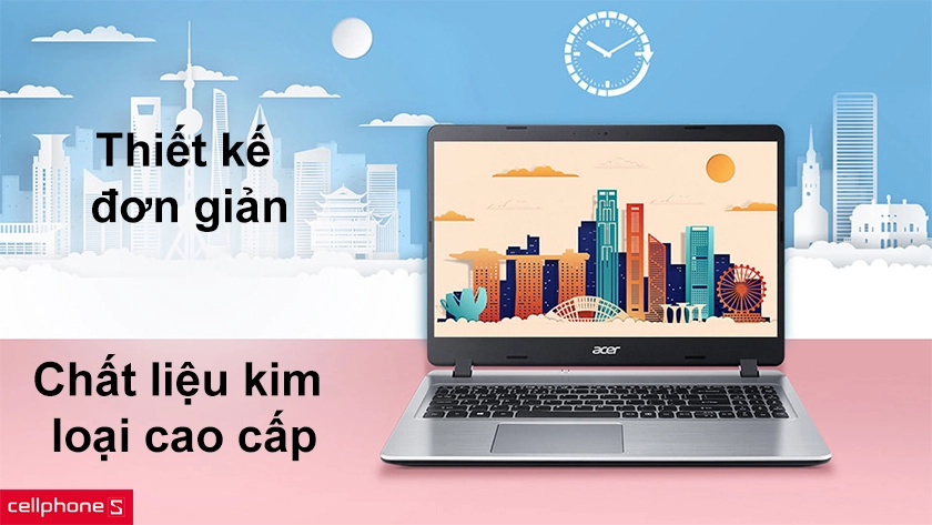 Thiết kế đơn giản, chất liệu kim loại cao cấp