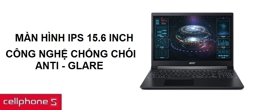 Kích thước nhỏ gọn, màn hình 15.6 inch Full HD sắc nét