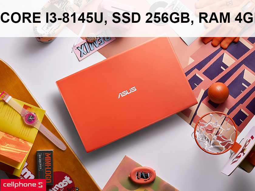 Hiệu năng ổn với chip Core i3-8145U RAM 4 GB, bộ nhớ SSD 256 GB