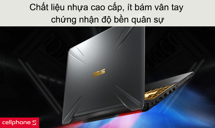 Chất liệu nhựa cao cấp, ít bám vân tay, chứng nhận độ bền quân sự