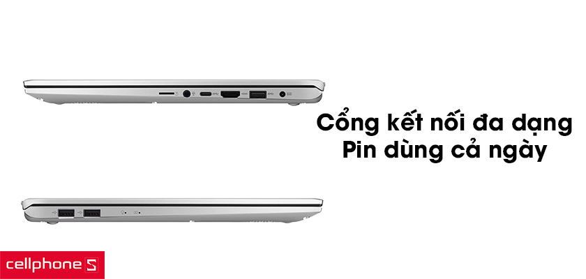 Cổng kết nối đa dạng, pin dùng cả ngày
