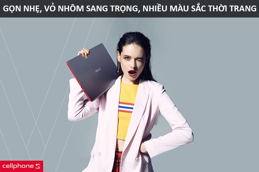 Asus Vivobook S15 S530FA được hoàn thiện từ chất liệu nhôm sang trọng và có những phiên bản màu sắc nổi bật, toát lên vẻ đẹp thời trang