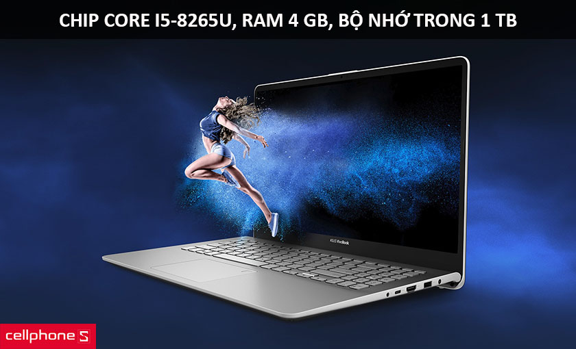 Vi xử lý Core i5 thế hệ 8, RAM 4 GB, bộ nhớ trong 1 TB, công nghệ ASUS Wi-Fi Master 4